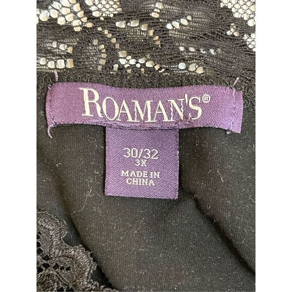 Roaman’s women’s 3x black lace top 30/32 - Picture 6 of 6